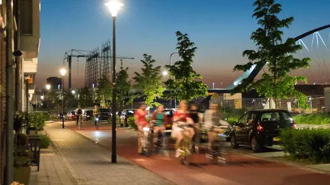 Energy efficient Pilzeo luminaire not only lights Koningsdaal but also enhances the nocturnal landscape